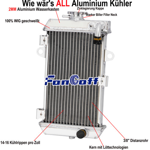 Atv kühler aluminum für - atv,