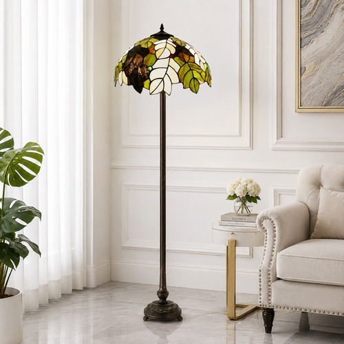 Tiffany stil blatt - stil, stehlampe