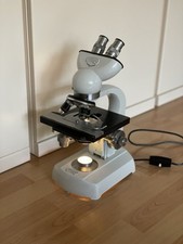 Steindorff Berlin Mikroskop West Germany, binokular 70er Vintage