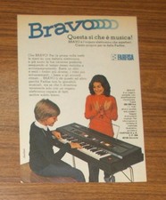 Seltene Werbung vintage FARFISA BRAVO Orgel Keyboard 1979