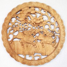 Holzbild qilin feng shui - qilin,,