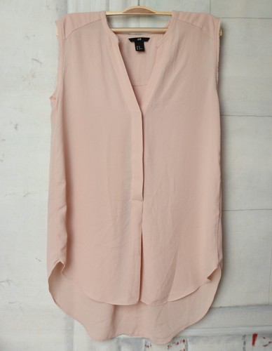 Rosa chiffon long hemd - h&m,