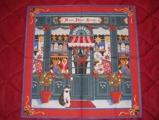 2 Servietten ~ Weihnachten, Teddybären, Spielwarenladen, Katze, Quilts ~ 33x33