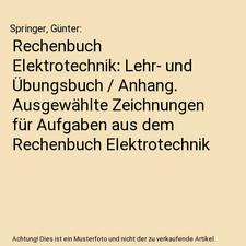 Rechenbuch elektrotechnik - rechenbuch,