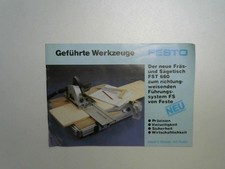 Geführte Werkzeuge FESTO Der neue Fräs-und Sägetisch FST 660