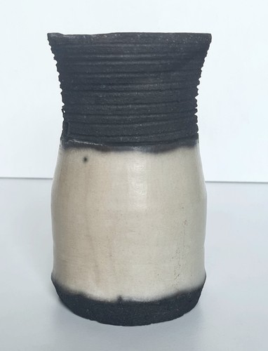 Raku keramikvase signiert dlg - raku-keramikvase,