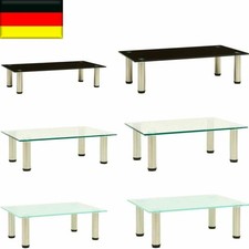 TV Tisch Hartglas TV-Standgerät Glasaufsatz Monitoraufsatz Podest LCD Bühne