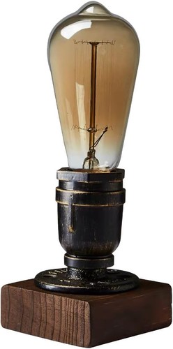 Loft holz tischlampe vintage - loft,