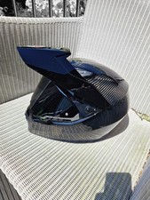 AGV Helm  AX9 Mono Glossy Carbon Gr. XXL inkl. Iridium Silber Visier