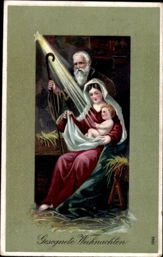 Präge frohe weihnachten - ak,