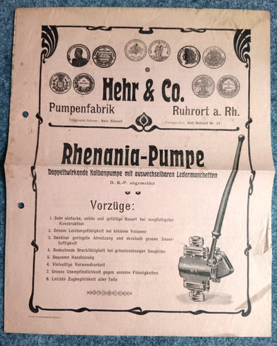 Hehr rhenania pumpe - hehr, &