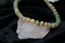 Wunderschöne funkelnde Feueropal Halskette vergoldetes Silber Regenbogen Glanz