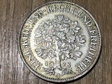 5 Reichsmark Eichbaum    J.331 Silber