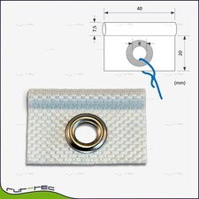 Kederöse weiß 7,5 mm -