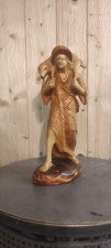 Holzfigur Schäfer mit Schaf