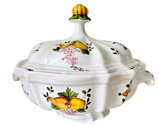 A. Liverani Faenza,Art Deckel Schale,XL Terrine,Vintage Keramik Italien,oppulent