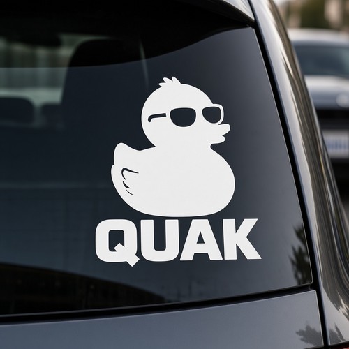 Ente quak aufkleber - quak, auto