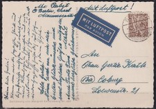 AC914) Berlin Nr. 48 Bauten auf Luftpost Karte geprüft Schlegel BPP