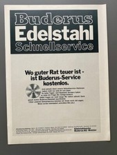 Buderus Edelstahl Schnellservice Wetzlar 1969 Vintage Ad Werbung Reklame
