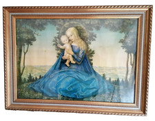 Bild Heiligenbild MARIA- FIGEL 34 Mutter Gottes Kind Maiglöckchen Shabbychic JD