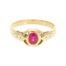 Rubinring mit Diamanten Second