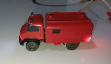 Unimog Feuerwehr beleuchtet, H0 Modellbahn / Diorama anschauen Anlagenrückbau