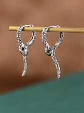 I05 Ohrringe Schlange Reptil Silber 925