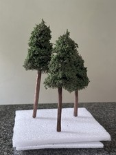 Modellbau Bäume Fichte H0, 3 Stück, 15/20/23cm Höhe / Eigenbau 