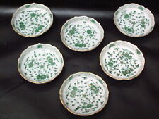 MEISSEN INDISCHE REICHE MALEREI GRÜN 6x SCHALEN - PRALINEN SCHALEN 1.WAHL