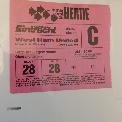 Ticket stub eintracht - -,