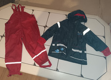 Summisum Matchanzug 2tlg. Matchhose Regenjacke Kinder Jacke Rot Blau Gr. 86/92