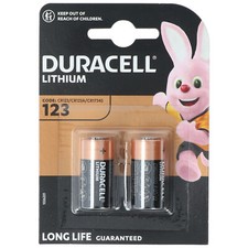 Duracell Photobatterie CR123A Ultra Lithium 3 Volt mit 1400mAh im 2er Blister