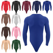 Herren Unterhemd Langarm Trikot Singlet Overalls Sport Body Nachtwäsche Casual