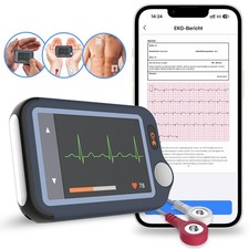 2025 Neu EKG-Gerät Bluetooth Herzmonitor 30s/60s/5min Aufzeichnung + KI-Analyse