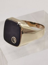 Siegelring mit Diamant & Onyx