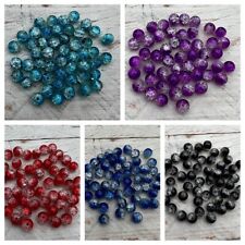 50 Stück Crackle Glasperlen