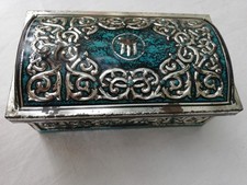 Teedose aus Blech, Messmer Tee, 11,5 cm x 6,5 cm x 5 cm, antik