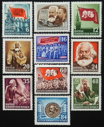 1953 ddr serie todestag marx - ddr;,
