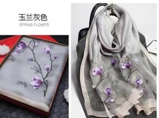 Damen Seide Wolle Schal Wrap