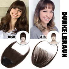 Echthaar Pony Bang Clip In Real Remy Extensions Luft Haarteil Haarverlängerung F