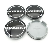 4X Borbet Classic Nabendeckel 74404 schwarz 56mm Nabenkappe Felgendeckel