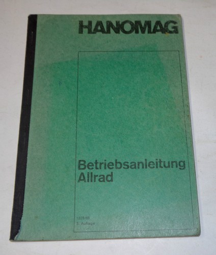 Betriebsanleitung hanomag lkw - hanomag,