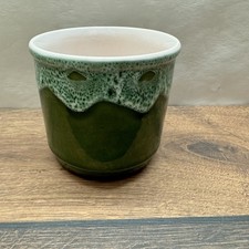 Keramik Übertopf Grün Glasiert Pflanzgefäß Ceramic Plant Pot 