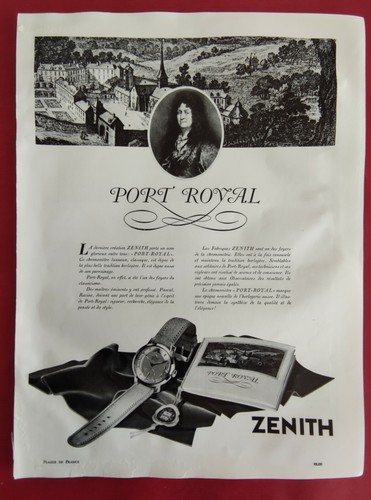 Pressewerbung uhr zenith port - uhr,