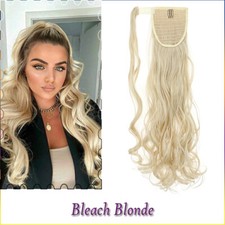 Echt Lockig Dick Clip In Haarteil Zopf Pferdeschwanz Haarverlängerung Ponytail