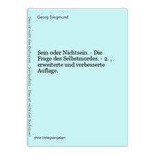 Sein oder Nichtsein. - Die