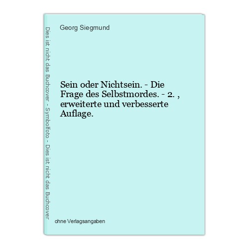 Sein oder nichtsein - oder, nichtsein.