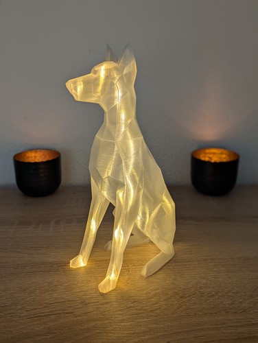 Design lampe dobermann kupiert - dobermann,