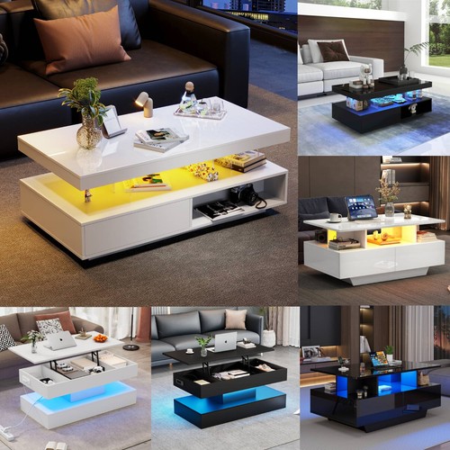 Couchtisch mit led beleuchtung - couchtisch,