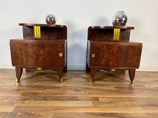 Art Deco Paar Nachtschrank